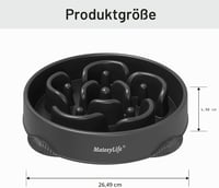 Bol pentru câini MateeyLife anti-găurire/antiderapant cu hrănire lentă pentru câini de talie medie și mare, 1 buc., mare, negru 3