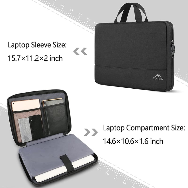 MATEIN 15,6 hüvelyk laptop tok vízálló táska fogantyúval Lenovo HP Acer Dell