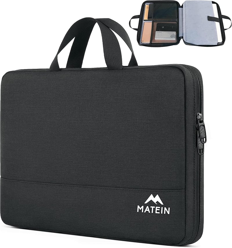 MATEIN 15,6 hüvelyk laptop tok vízálló táska fogantyúval Lenovo HP Acer Dell