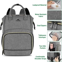 MATEIN 15.6" Laptop Hátizsák Hűtőtáskával, USB Töltőporttal, Vízálló Munka Hátizsák Szürke 5