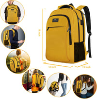 MATEIN 15,6" Laptop Hátizsák Nőknek - Sárga Notebook Táska USB Töltőporttal, Üzleti és Munkavégzéshez, Férfiaknak is 7