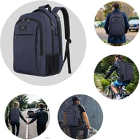 MATEIN 15,6" Laptop Hátizsák USB Töltőporttal - Vízálló Iskolatáska Férfiaknak, Kék Notebook Táska Utazáshoz, Munkához - 15.6 inches, Blue 8
