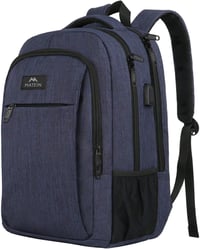 MATEIN 15,6" Laptop Hátizsák USB Töltőporttal - Vízálló Iskolatáska Férfiaknak, Kék Notebook Táska Utazáshoz, Munkához - 15.6 inches, Blue 4