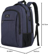 MATEIN 15,6" Laptop Hátizsák USB Töltőporttal - Vízálló Iskolatáska Férfiaknak, Kék Notebook Táska Utazáshoz, Munkához - 15.6 inches, Blue 9