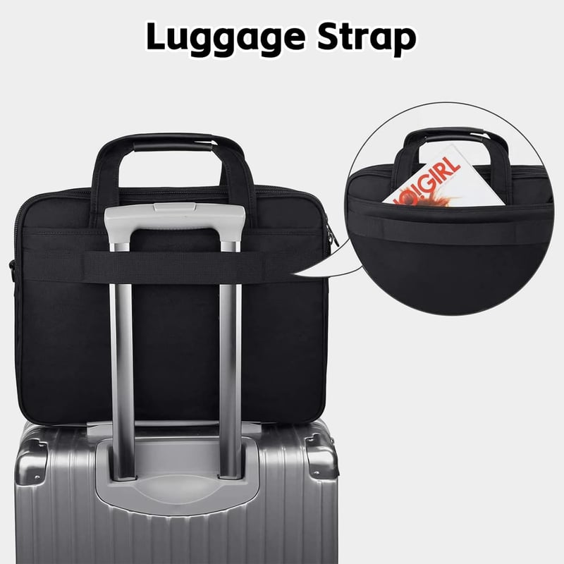 MATEIN 15,6" Üzleti Laptop Táska - Vízálló Nylon Válltáska Notebookhoz, Tablethez - Unisex Többrekeszes Hordozható Számítógép Tok Lopásgátló