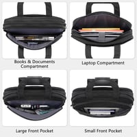 MATEIN 15,6" Üzleti Laptop Táska - Vízálló Nylon Válltáska Notebookhoz, Tablethez - Unisex Többrekeszes Hordozható Számítógép Tok Lopásgátló 2