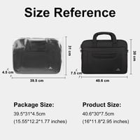 MATEIN 15,6" Üzleti Laptop Táska - Vízálló Nylon Válltáska Notebookhoz, Tablethez - Unisex Többrekeszes Hordozható Számítógép Tok Lopásgátló 6