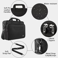 MATEIN 15,6" Üzleti Laptop Táska - Vízálló Nylon Válltáska Notebookhoz, Tablethez - Unisex Többrekeszes Hordozható Számítógép Tok Lopásgátló 4