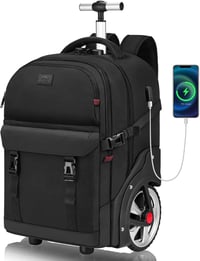 MATEIN 17.3" gurulós hátizsák 50L USB töltővel vízálló utazási táska 8