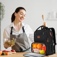 MATEIN 17 Hüvelyk Laptop Hátizsák Hűtőtáskával, USB Porttal, Utazáshoz és Munkához - 17.3 inch, Black 7