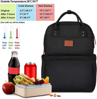 MATEIN 17 Hüvelyk Laptop Hátizsák Hűtőtáskával, USB Porttal, Utazáshoz és Munkához - 17.3 inch, Black 2
