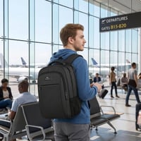 MATEIN poslovni ruksak za laptop od 15,6 inča, putna torba za posao za muškarce i žene - crni antracit 3