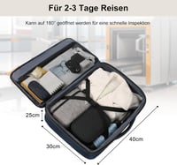 MATEIN Kézipoggyász Hátizsák Repülőgépre - Unisex Utazótáska 40x25x20cm, Kék, 700g - Fedélzeti Táska Fapados Járatokra 6