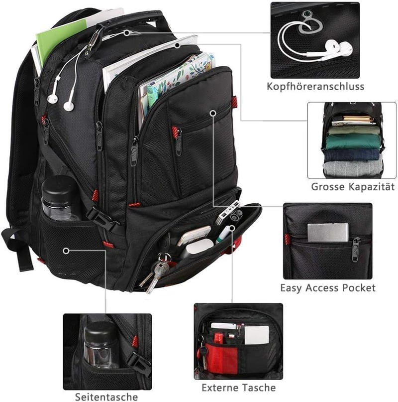 MATEIN Laptop Hátizsák Férfi Iskolai Backpack Fiúk Tinédzserek