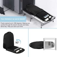 MATEIN Nagy Kapacitású Laptop Hátizsák 17,3" - USB Töltőporttal, Lopásgátló, Vízálló Üzleti Utazó Táska Diákoknak és Munkához, Fekete - 17.3 inch, Black 2