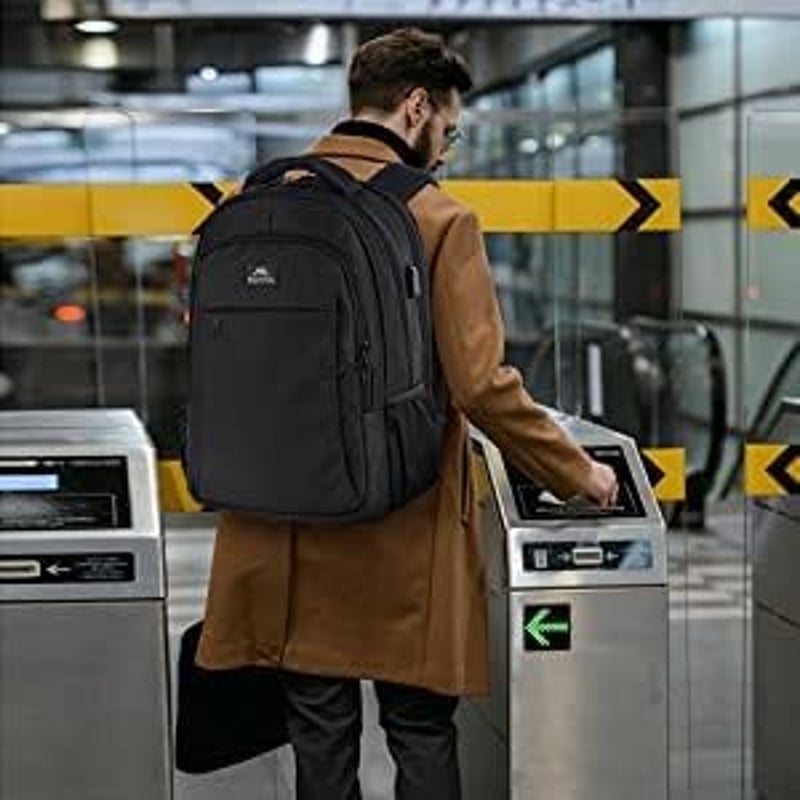 MATEIN Nagy Kapacitású Laptop Hátizsák 17,3" - USB Töltőporttal, Lopásgátló, Vízálló Üzleti Utazó Táska Diákoknak és Munkához, Fekete - 17.3 inch, Black