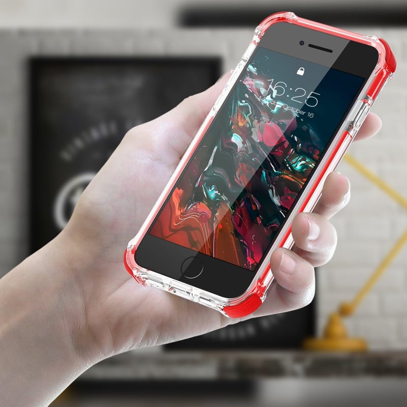 MATEPROX Shield Series iPhone SE/7/8 Ütésálló Védőtok Piros - red