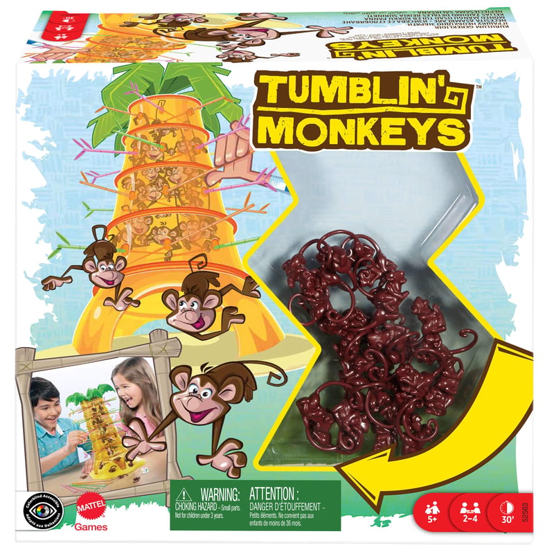 Mattel Games 52563 S.O.S. Opice spoločenská hra pre deti – Kocková hra pre 2-4 hráčov, od 5 rokov