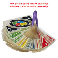 Mattel Games UNO H2O To Go P1703 vodoodolná kartová hra s karabínou – pre 2-10 hráčov, od 7 rokov, na pláž a cesty 3