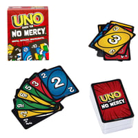 Kartárová hra Mattel Games UNO No Mercy – 56 kariet navyše, tvrdé akčné karty a brutálne pravidlá, od 7 rokov (HWV18) 1
