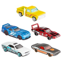 Set 5 mașinuțe Mattel Hot Wheels DJG23, modele asortate pentru colecționari 5
