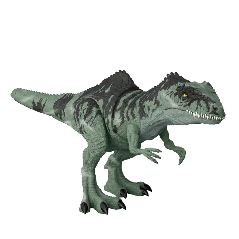 Figurină Dinozaur Mattel Jurassic World Dominion Giganotosaurus - Mandibulă Mobilă, Sunete de Răgnet și Funcție AR, de la 4 ani, GYW86