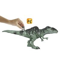Figurină Dinozaur Mattel Jurassic World Dominion Giganotosaurus - Mandibulă Mobilă, Sunete de Răgnet și Funcție AR, de la 4 ani, GYW86 3