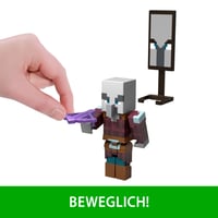 Mattel Minecraft JJT18 Útok na dedinu 3 akčné figúrky a súprava 3 doplnkov – Steve – 8,3 cm zberateľská súprava figúrok 5