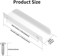 mauuuba 8 db fehér bútor fogantyú 120 mm rejtett szekrényfogantyú konyha 3