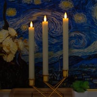 Mavandes LED gyertya távirányítóval, időzítővel, 25cm, 4db szett, meleg fény - 25 Cm-ivory-4 6
