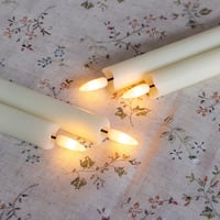 Mavandes LED gyertya távirányítóval, időzítővel, 25cm, 4db szett, meleg fény - 25 Cm-ivory-4 3