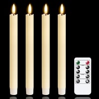 Mavandes LED gyertya távirányítóval, időzítővel, 25cm, 4db szett, meleg fény - 25 Cm-ivory-4 1