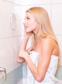Oglindă cosmetică și de machiaj cu mărire Mavoro de 15 cm, cu 3 ventuze puternice, mărire 15X, oglindă portabilă de călătorie 6