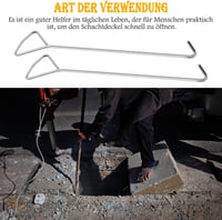 MaxAwe Rozsdamentes Acél Csatornatető Emelő Kampó Szett - 2 db 60 cm-es Víznyelő Fedél Nyitó Eszköz Aknafedél Emelőhöz

AI: I've created a H 5