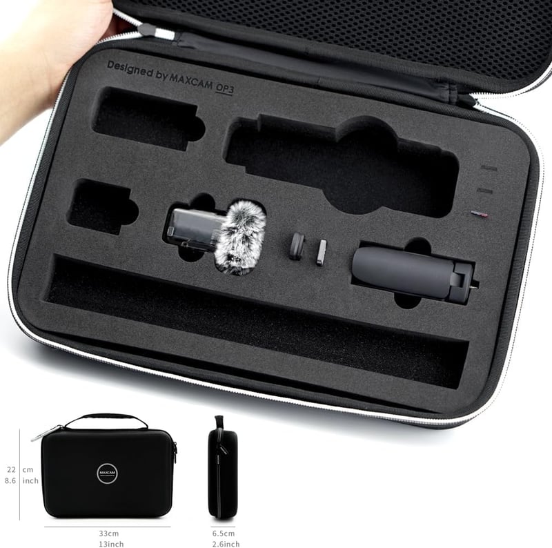 MAXCAM DJI Osmo Pocket 3 táska fekete szervezővel és nagy tárolóval