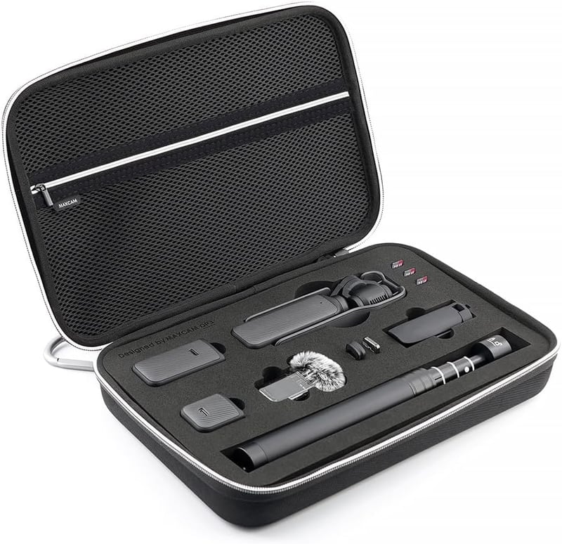 MAXCAM DJI Osmo Pocket 3 táska fekete szervezővel és nagy tárolóval