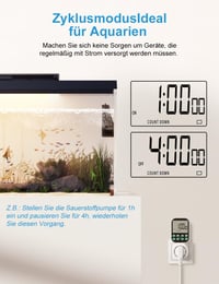 Maxcio digitalni utični timer s odbrojavanjem i cikličkim načinom rada, 20 tjednih programa, funkcija nasumičnog načina rada protiv provale, za unutarnju upotrebu, 1 kom 4