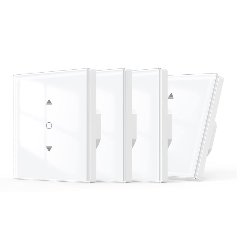 Maxcio WiFi Redőnykapcsoló 4 db - Alexa és Google Home Kompatibilis, Százalékos Vezérlés, Időzítő, Hangvezérlés, Okosotthon Redőnyvezérlő