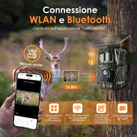 MAXDONE napelemes vadkamera WiFi Bluetooth - 4K 64 MP - 5200 mAh - IP66 - 0,1 s kioldás 4