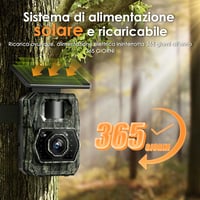MAXDONE napelemes vadkamera WiFi Bluetooth - 4K 64 MP - 5200 mAh - IP66 - 0,1 s kioldás 2