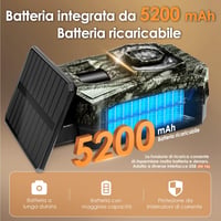 MAXDONE napelemes vadkamera WiFi Bluetooth - 4K 64 MP - 5200 mAh - IP66 - 0,1 s kioldás 3