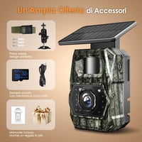 MAXDONE napelemes vadkamera WiFi Bluetooth - 4K 64 MP - 5200 mAh - IP66 - 0,1 s kioldás 8