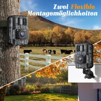 Cameră de vânătoare MAXDONE cu transmitere prin aplicație mobilă, cameră de supraveghere a faunei cu rezoluție 4K 64MP 7