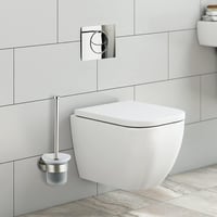 MaxDoux Fali WC Kefe Tartó Rozsdamentes Acél és Üveg Fürdőszobai Szett 7