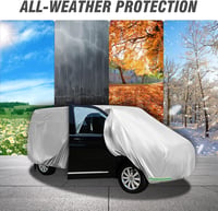 MaxEarn Autótakaró VW T25/T3/T4/T5/T6/T7 Transporter Lakóautóhoz, Cipzáras Ajtóval és Szélvédő Pántokkal, UV Álló Teljes Garázs 7