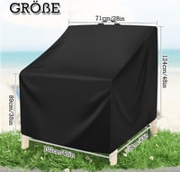 MaxEarn Kerti Fotel Védőhuzat 102x109x124cm Vízálló UV-Álló Szélálló 3