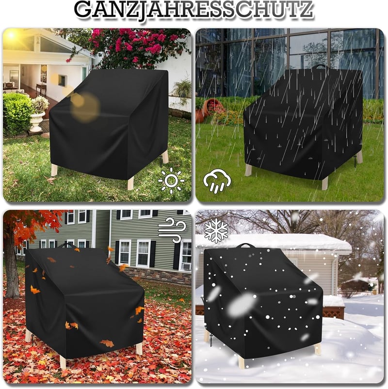MaxEarn Kerti Fotel Védőhuzat 102x109x124cm Vízálló UV-Álló Szélálló