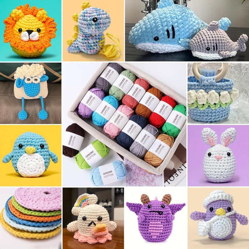 Maxee vastag pamut horgolófonal 5x50g, kezdőknek, amigurumi, nem hasadó