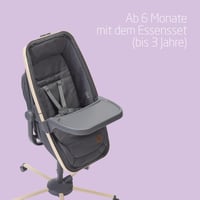 Maxi-Cosi Alba 3 v 1 kolíska a jedálenská stolička, 0 – 3 roky (15 kg), detská kolíska a postieľka, Beyond Graphite 6