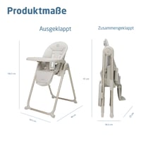 Maxi-Cosi Ava2 hranilica za bebe, 0-3 godine (do 15 kg), Sklopiva, 5 položaja nagiba, 6 visina, lagana 9,45 kg, 2 kotača, Elegance Beige 7